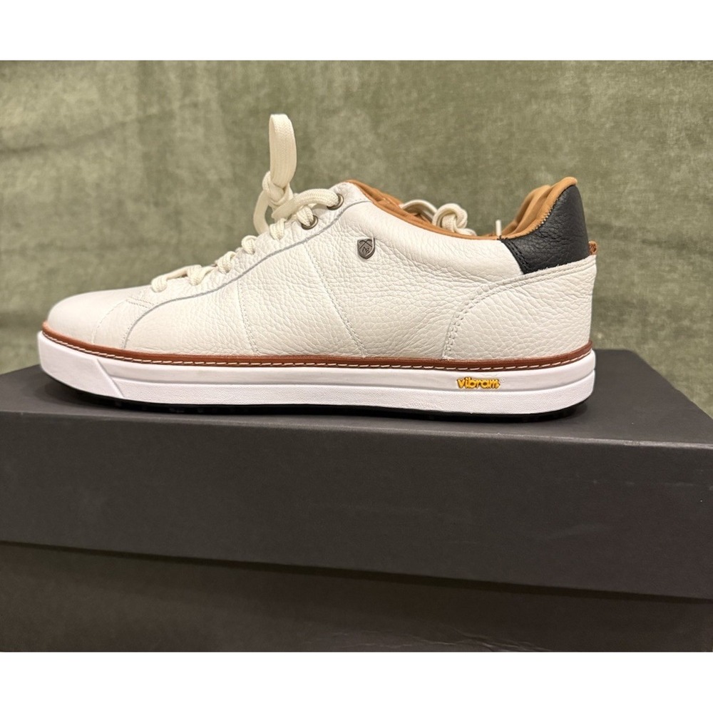 Allen Edmonds Pines Golf Shoes Men's 9.5 D White Waterproof Leather Vibram NIB